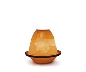 LLADRÓ Litofanía Ángel con Estrella con Plato. Litofanía de Porcelana.