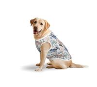 Llama alpaca cactus, camiseta casual sin mangas para mascotas, chaleco de algodón suave estampado para mascotas, camiseta transpirable para perros grandes (3xl-5XL)