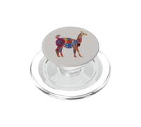 Llama Alpaca Floral Flores Coloridas Perú Recuerdo Peruano PopSockets PopGrip para MagSafe