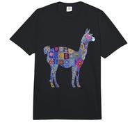 Llama Alpaca Floral Flores Perú Recuerdo Peruano Comfort Colors Adult Heavyweight T-Shirt