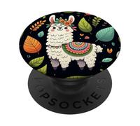 Llama alpaca hojas lindo impresión completa PopSockets PopGrip Intercambiable