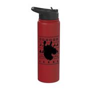 Llama Alpaca Navidad Feo Navidad Stainless Steel Insulated Water Bottle