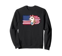 Llama American Flag Animal - Divertido Cuatro de Julio América Sudadera
