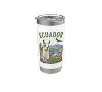 Llama Andes Volcán, Ecuador Scenic, Quito Mochilero Vaso térmico de acero inoxidable de doble pared