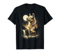 Llama Aullando En La Luna Meme Camiseta