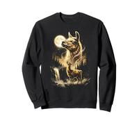 Llama Aullando En La Luna Meme Sudadera