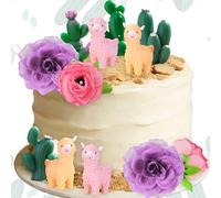llama cactus decoración pastel Alpaca Cactus decoración pastel para fiesta mexicana cumpleaños baby shower Cinco de Mayo decoraciones fiesta
