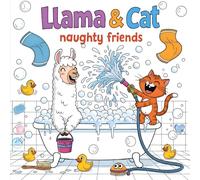 Llama & Cat Naughty Friends: Coloring Book for kids, 50 image bold and easy, funny design for cheldren girls and boys âges 4-9
