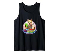 Llama con batido y Gafas de Sol Soy Diferente, no Roto Camiseta sin Mangas
