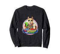 Llama con batido y Gafas de Sol Soy Diferente, no Roto Sudadera