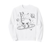 Llama Cósmica Explorador Espacial Saturno Planeta Universo Estrellas Sudadera