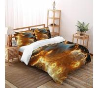 Llama de Vaca Juego De Funda para Edredón 3 Piezas 3D Impresa Magic Pastoral Animal con Cremallera Y Funda De Almohada Double（200x200cm） 100% Microfibra Ropa De Cama