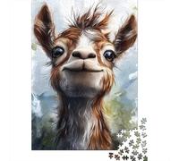 Llama Divertida Animal Puzzle de 1000 Piezas Papel para Adultos Escena de Bosque Natural Relajación Enfoque Puzzle para Toda la Familia Regalo Decoración 38x26cm/1000pcs