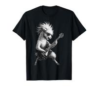 Llama Divertido Tocando la Guitarra, Música Rock and Roll, Banda de Rock Camiseta