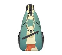 Llama en una Bufanda Girl Dance Butterfly Crossbody Bag, Sling Chest Cross Body Bag para Hombres y Mujeres, Utilizado para el Ocio y los Viajes