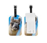 Llama Family - Etiquetas para equipaje de viaje, veliz, etiqueta de equipaje, piel, 1 pieza