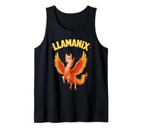 Llama Fénix Híbrido Flaming Wings Fantasía Criatura Camiseta sin Mangas