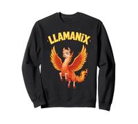 Llama Fénix Híbrido Flaming Wings Fantasía Criatura Sudadera