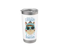 Llama guarda el drama para tu llama diciendo una cita Vaso térmico de acero inoxidable de doble pared