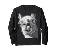 Llama hipnótica Ojos extraños Horror Weirdcore Espeluznante Halloween Manga Larga