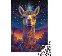 Llama Mística Puzzle para Adultos Puzzle de 1000 Piezas Papel Cielo Nocturno Relajación Puzzle para Toda la Familia Decoración Regalo 70x50cm/1000pcs