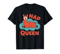 Llama Nap, Queen Cute Sleeping Animal Funny Women Girls Desi Camiseta
