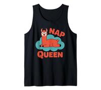 Llama Nap, Queen Cute Sleeping Animal Funny Women Girls Desi Camiseta sin Mangas