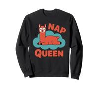 Llama Nap, Queen Cute Sleeping Animal Funny Women Girls Desi Sudadera