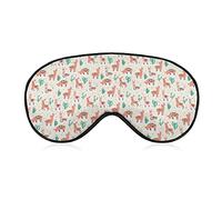 Llama on A Cloud Sleep Mask Soft Blindfold Antifaz portátil con correa ajustable para hombres y mujeres