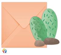 Llama PR89944 - Pack de 6 invitaciones para fiestas, talla única, multicolor