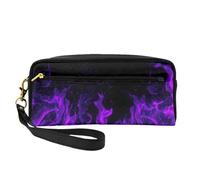 Llama Púrpura, Bolsa de Maquillaje Bolsa de cosméticos Bolsa de Aseo de Viaje portátil Estuche de Cuero para Mujeres y niñas