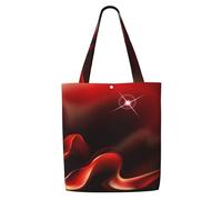 Llama roja impresa,Bolsas de supermercado reutilizables, bolsas de compras, bolsas de lona de gran capacidad, bolso de hombro