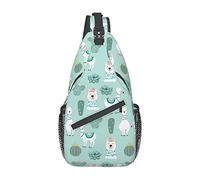 Llama Sling Bag, Chest Bag Daypack, Crossbody Sling Mochila para Viajes, Deportes, Correr, Senderismo