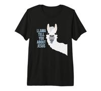 Llama te Habla de Jesús Divertido Religioso Cristiano Camiseta Premium