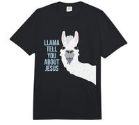 Llama te Habla de Jesús Divertido Religioso Cristiano Comfort Colors Adult Heavyweight T-Shirt