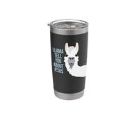 Llama te habla de Jesús Divertido Religioso Cristiano Vaso térmico de acero inoxidable de doble pared