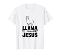 Llama te Habla de Jesús Llama Cristiana Divertida Camiseta