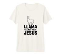 Llama te Habla de Jesús Llama Cristiana Divertida Camiseta Premium