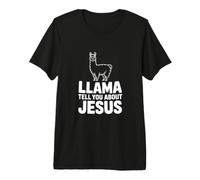 Llama te Habla de Jesús Llama Cristiana Divertida Camiseta Premium