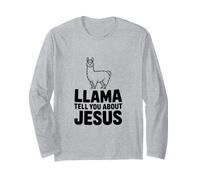 Llama te Habla de Jesús Llama Cristiana Divertida Manga Larga