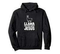 Llama te Habla de Jesús Llama Cristiana Divertida Sudadera con Capucha
