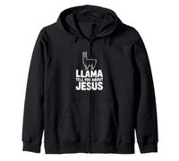 Llama te Habla de Jesús Llama Cristiana Divertida Sudadera con Capucha