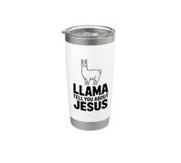 Llama te habla de Jesús Llama cristiana divertida Vaso térmico de acero inoxidable de doble pared