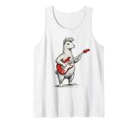 Llama Tocando Guitarra Rock & Roll Llamas Alpaca Rocker Camiseta sin Mangas