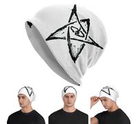 Llamada de Cthulhu, el Signo de los Ancianos - Tinta, Calaveras Negras, Gorros, Gorros cálidos de outono Invierno para Exteriores, Gorros de Punto para la Corona Adultos.