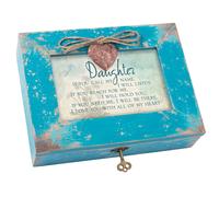 Llamada de hija de Cottage Garden Escucha, necesito estar ah Caja de m sica de joyer a desgastada verde azulado Reproduce un mundo maravilloso