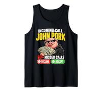 Llamada entrante Llamadas perdidas Teléfono Divertido Diseño de Memes Brainrot Camiseta sin Mangas