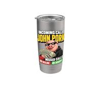 Llamada entrante Llamadas perdidas Teléfono divertido Diseño de memes Brainrot Vaso térmico de acero inoxidable de doble pared