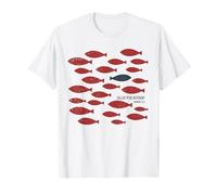 Llamado a ser diferente Pez divertido Rojo Azul Romanos 12 2 Camiseta