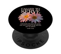 Llamado a Servir Flores cristianas con versículos bíblicos Florales PopSockets PopGrip Adhesivo